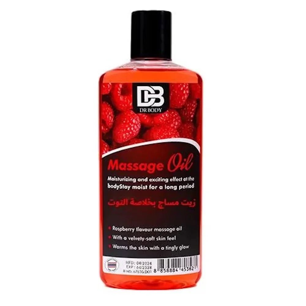 DR BODY Massage Oil - Moisturizing & Exciting Raspberry Flavour - Jamaly