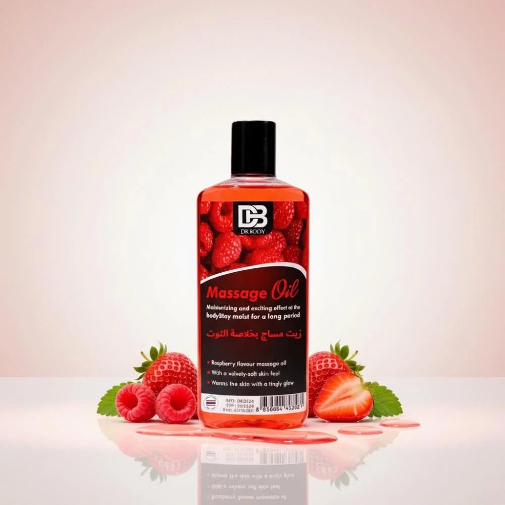 DR BODY Massage Oil - Moisturizing & Exciting Raspberry Flavour - Jamaly