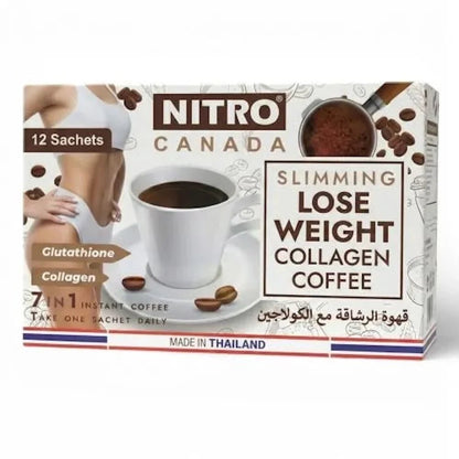 Nitro Canada Slimming Lose Weight Collagen Coffee 7 in 1 Instant Coffee - Jamaly
