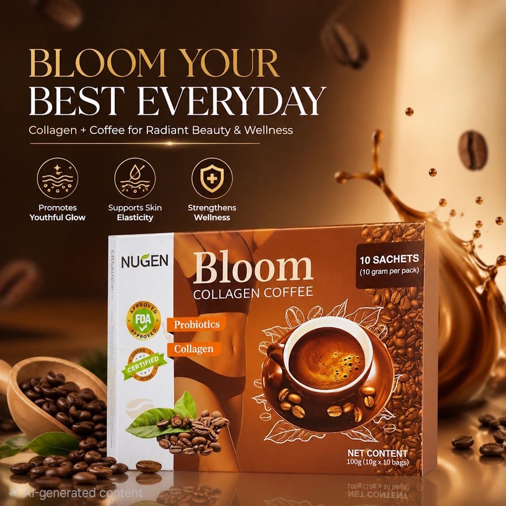 NUGEN Bloom Collagen Coffee - 10 Sachets (10g per pack) - Jamaly