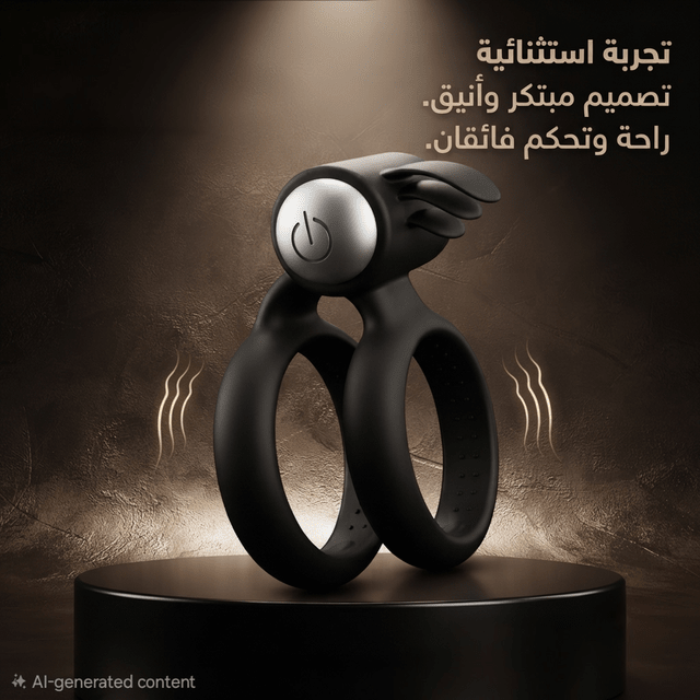 Silicone Double Ring Vibrator with Tickler Stimulator - Jamaly
